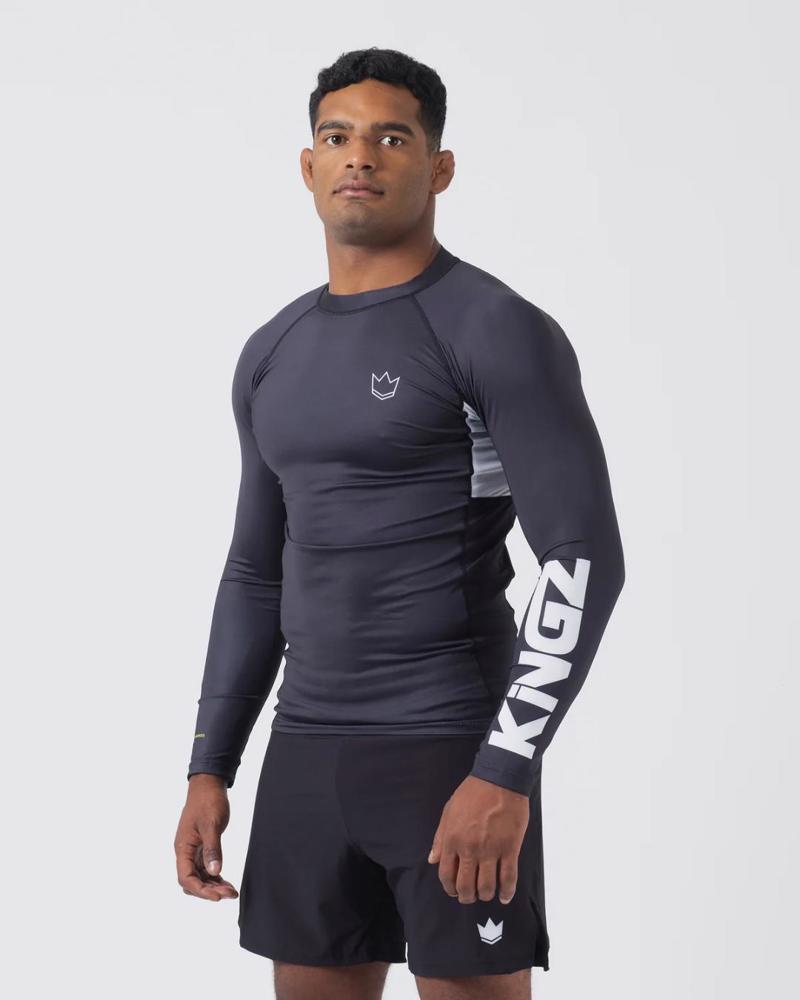 KINGZ Ranked Performance V2 L/S Rashguard-black